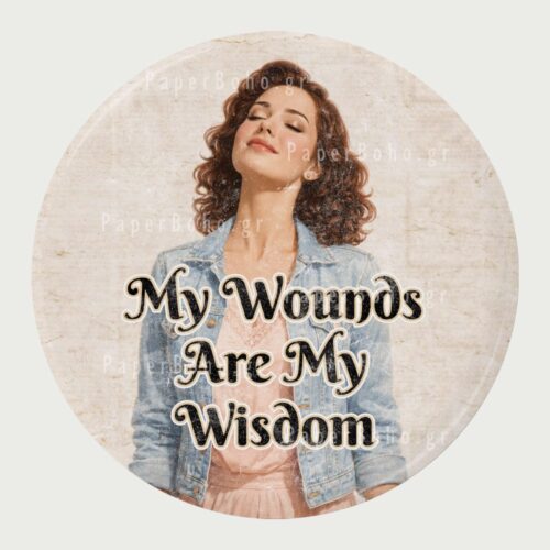 Ρετρό Μαγνητάκι Ψυγείου My Wound Are My Wisdom