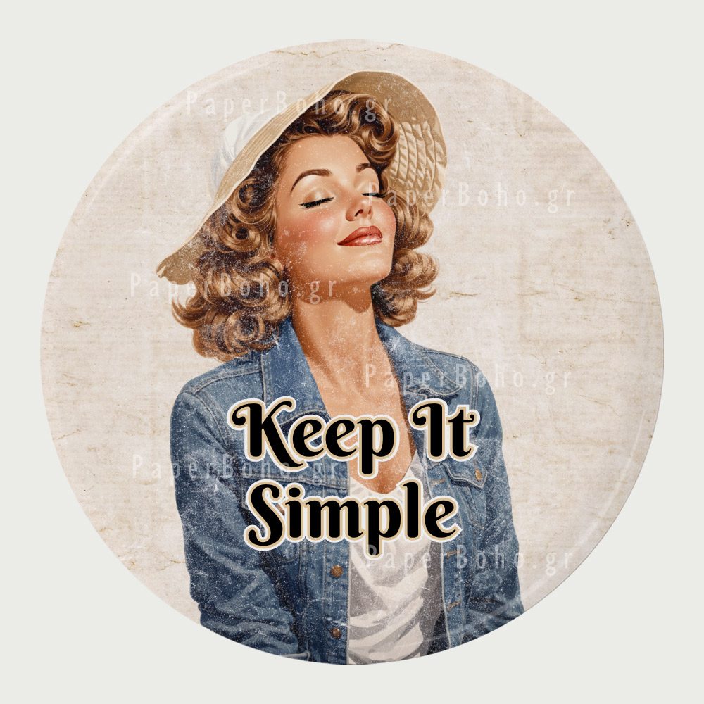 Ρετρό Μαγνητάκι Ψυγείου Keep It Simple