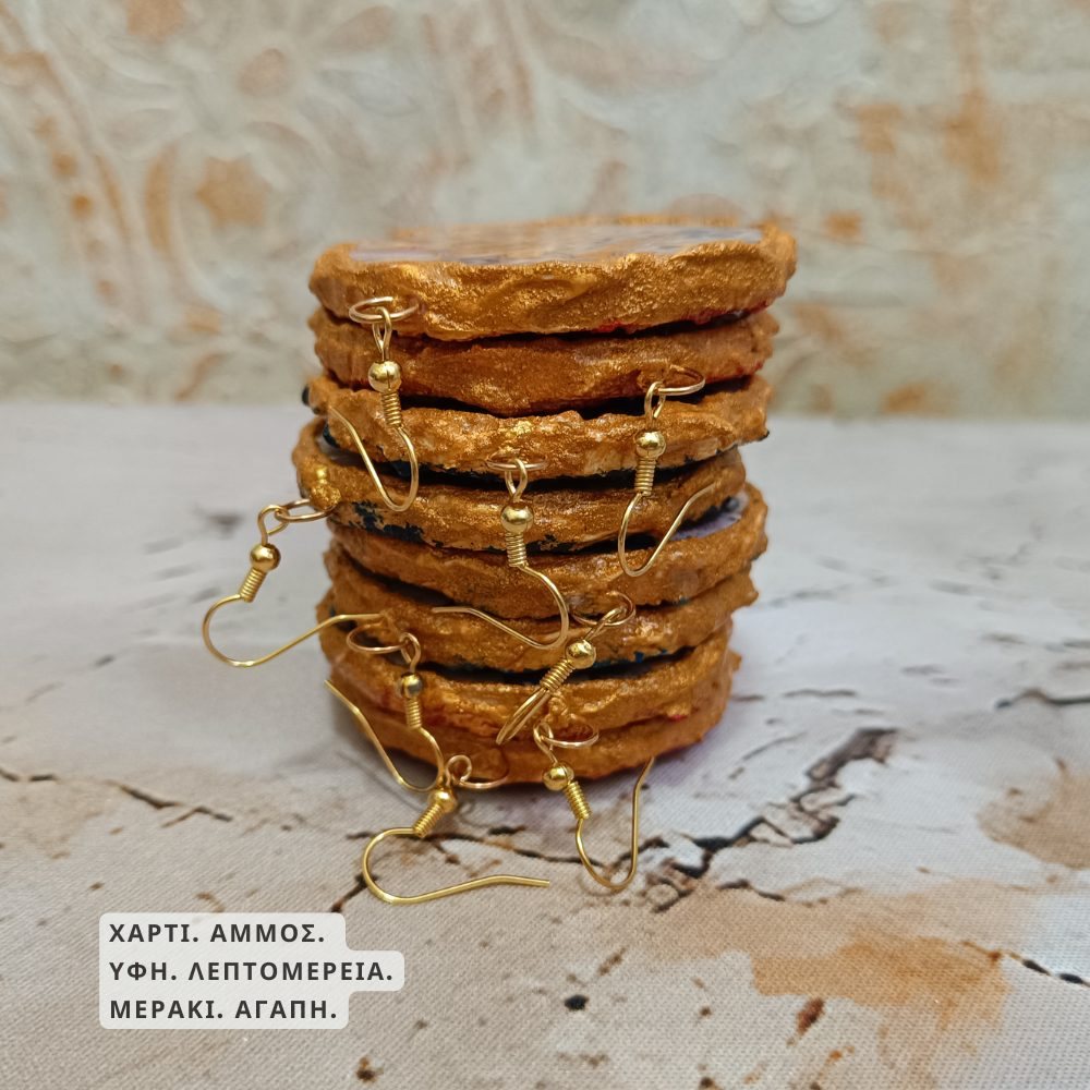 Χειροποίητα Σκουλαρίκια Ζώδια - Ζυγός "Journal Zodiac" • 24k - Image 3